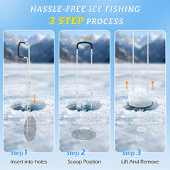 YIBOBO lightweight ice scoop 325g ideal for travel between holes