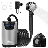 Yimserk 8000mAh portable camping shower head offers compact on-the-go cleaning.
