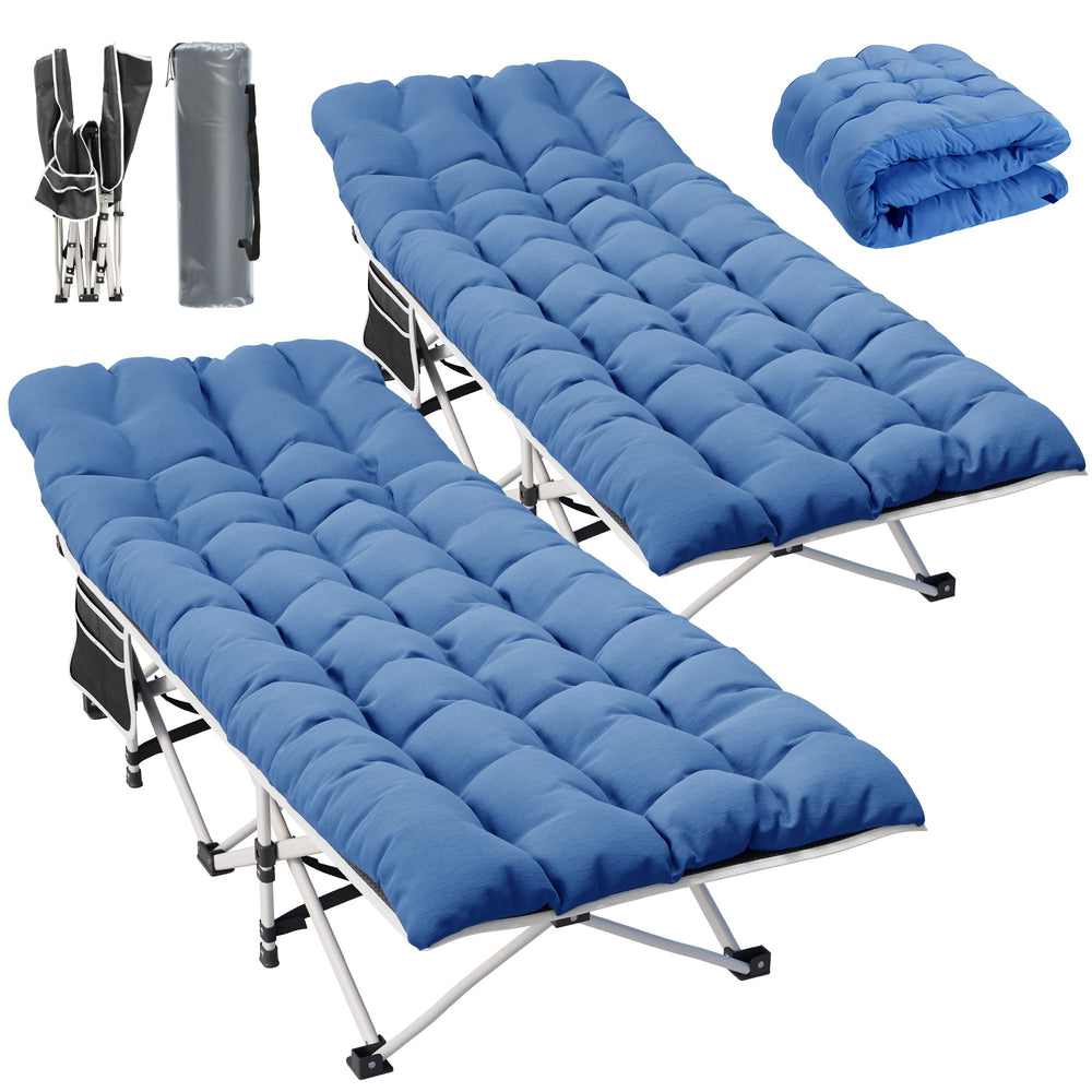 YITAHOME camping cot with one-piece mattress for quick setup outdoors