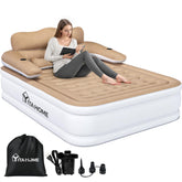 YITAHOME queen air mattress with headboard offers added back support for guests