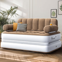 YITAHOME queen air sofa bed with headboard offers stable support.