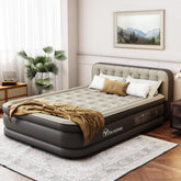 YITAHOME queen-size air mattress with headboard for enhanced neck and back support.