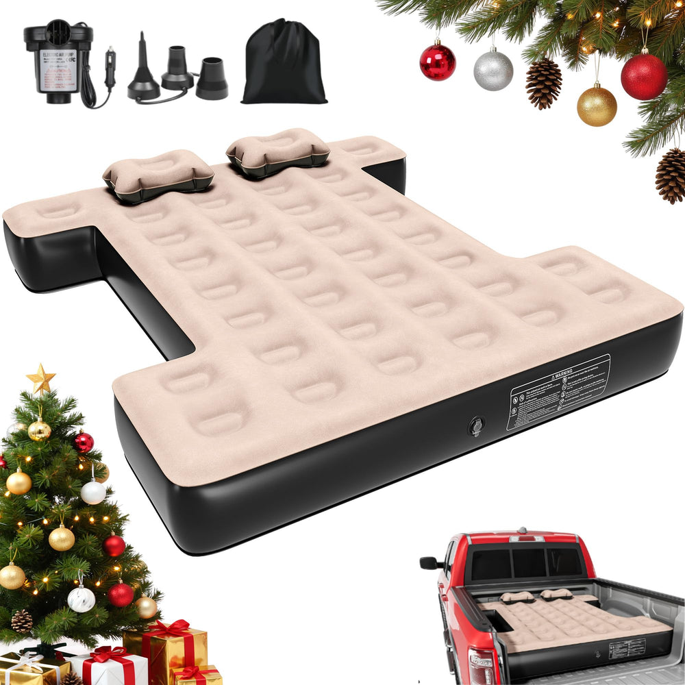 YITAHOME truck bed air mattress unfolded for comfortable camping use