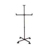 YIYEZHIQIU heavy-duty steel stand showcases body armor with sturdy stability.