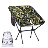 YLYNIU portable camping chair folded in camouflage for easy transport