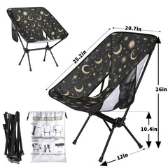 YLYNIU portable camping chair X-structure delivers stable support up to 176 pounds