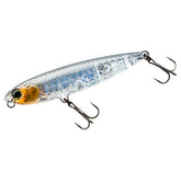 Yo-Zuri 3DR-X Pencil front view highlights Prism Ghost Shad's reflective finish