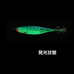 Yo-Zuri A1681-LB squid jig showing swivel line tie for lifelike movement