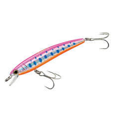 Yo-Zuri Pins Minnow hot pink trout top view for shallow-water targeting