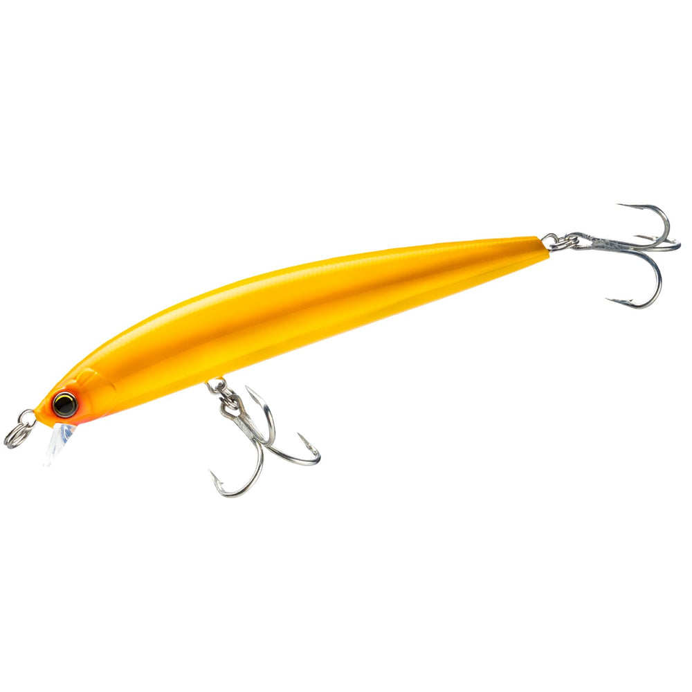 Yo-Zuri Hydro Minnow LC lure closeup in yellow showing realistic minnow details for enticing strikes.