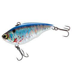 Yo-Zuri Rattl'N Vibe lure with metallic bleeding shad finish for long casts and loud rattling.