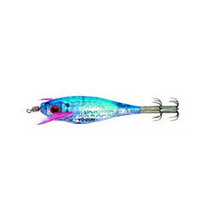Yo-Zuri squid jig Ultra Lens sinking lure in blue with holographic flash to attract squid.