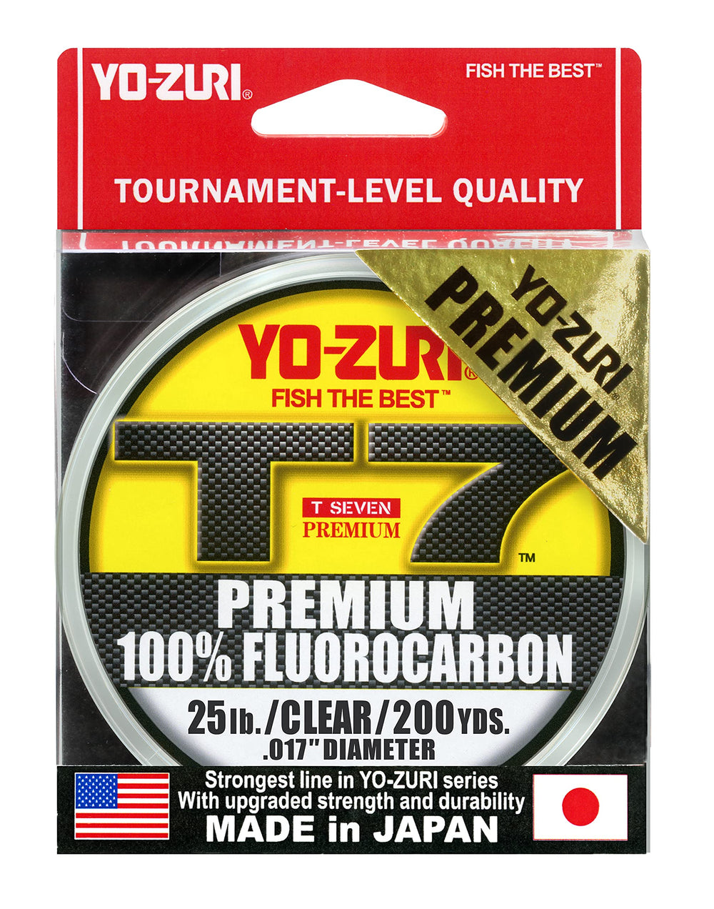 Yo-Zuri T7 premium fluorocarbon, 25lb clear, ideal for stealth bass fishing