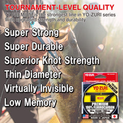 Yo-Zuri T-7 Premium Fluorocarbon on reel demonstrates enhanced control for accurate presentations.