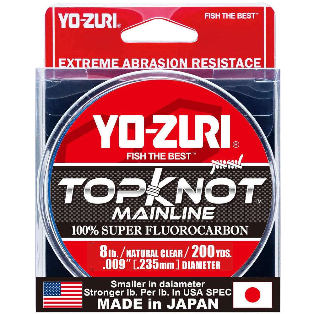 Yo-Zuri TopKnot MainLine natural clear spool shows invisibility for stealthy fishing.
