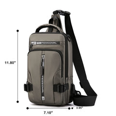 Yoanlayr sling bag breathable back mesh panel for comfort.