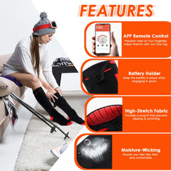 Yoassi one-size-fits-all heated socks with stretchable yarn for secure wear on winter hikes.