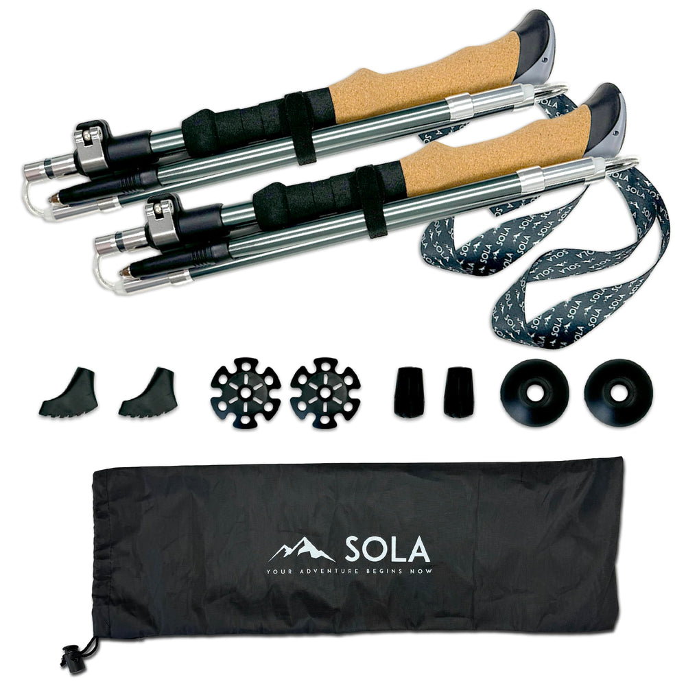 Yocaher SOLA trekking poles collapsible design for easy packing and transport