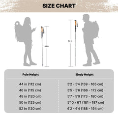 Yocaher SOLA trekking poles cork grip absorbs vibrations for comfortable grip