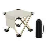 YODIHOT portable folding stool opened and ready for campsite seating