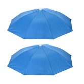YOKIVE umbrella hat two-pack in blue for hands-free sun and rain protection.