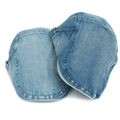 YOLAI cotton flat cap blue front view for versatile daily wear