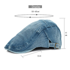 YOLAI Gatsby-style hat blue close-up fabric texture for breathability