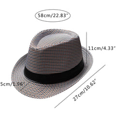 YOLAI trilby close-up shows hat band for versatile styling.