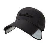 YOLAI wide-brim black baseball cap with quick-dry fabric for outdoor comfort.