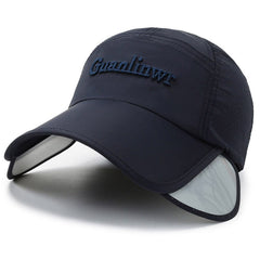 YOLAI navy cap with adjustable strap for secure, comfortable fit