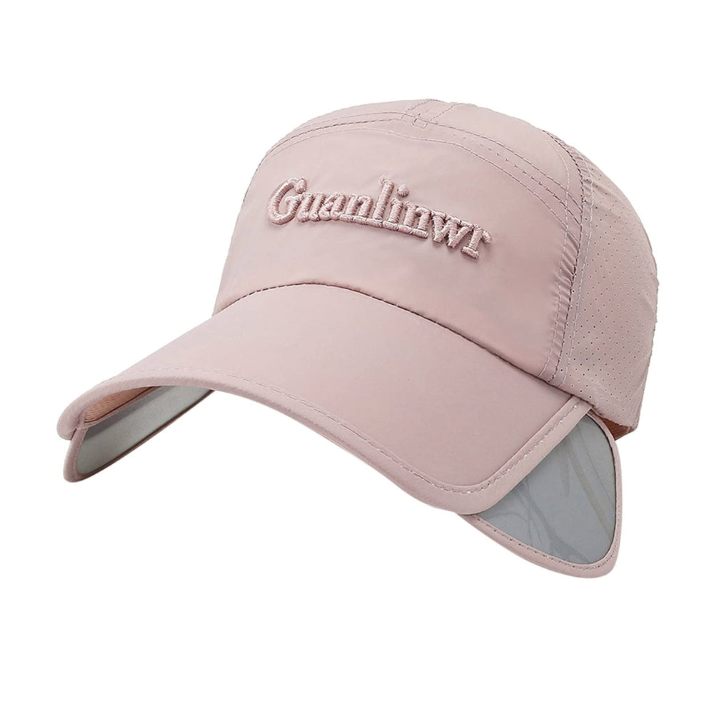 YOLAI wide brim pink cap with adjustable strap for sun protection