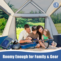 YOLENY rainfly with taped seams helps keep water out during wet nights.
