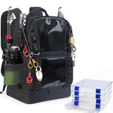 YOLIBON 45L fishing tackle backpack with four tackle boxes