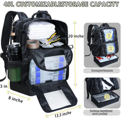 YOLIBON camouflage fishing backpack clear window and front pocket