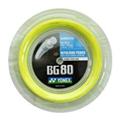 Yonex BG-80 rope texture image emphasizing 0.68 mm diameter.