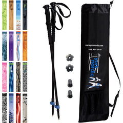 York Nordic hiking poles 2-pack folded for compact travel and storage.