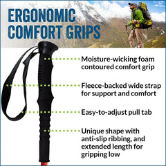 York Nordic cushion grip hiking poles deliver comfortable trekking support.
