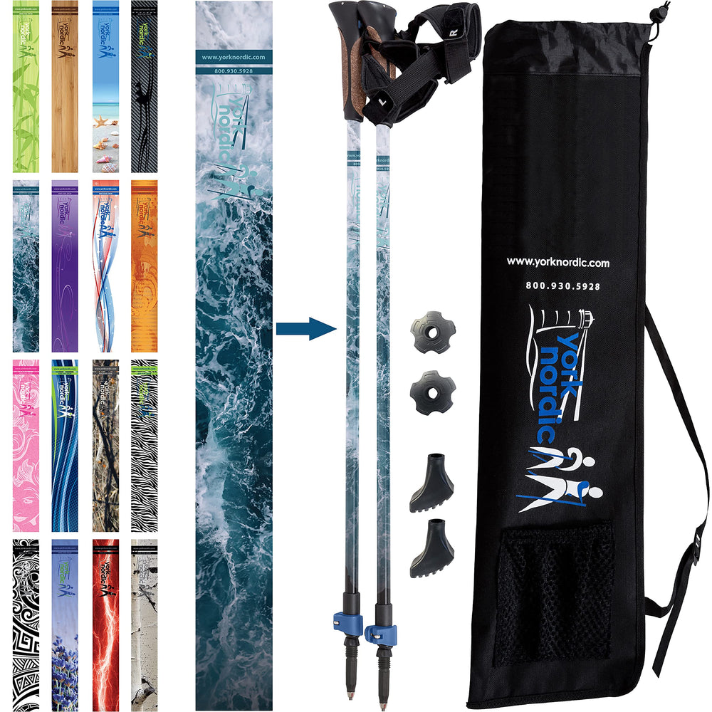York Nordic official Nordic walking poles two-pack for stable outdoor walks