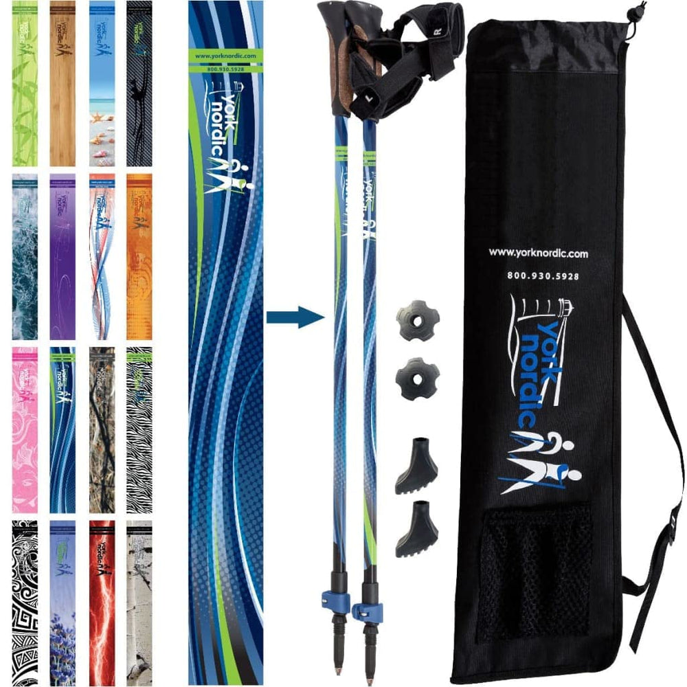 York Nordic official Nordic walking poles with classic design for versatile walking
