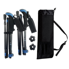 York Nordic Ultralight folding poles folded for travel and easy packing.
