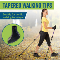 York Nordic VTread Nordic-tapered medium tip providing strong traction on uneven surfaces.
