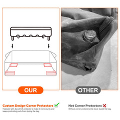 Yorkenbe 1680D waterproof exterior protects stove from rain and scratches.