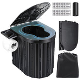YOSN portable toilet folded compact shows easy travel storage for emergencies