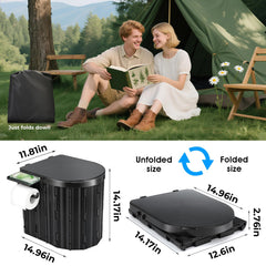 YOSN portable toilet lid and paper holder keeps TP dry and accessible