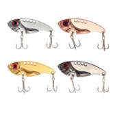 Yosoo Fishing Lures metal vib hard lure with adjustable blade and red eyes attracts bass