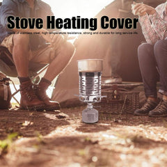 Yosoo Mini Stove Heating Cover with storage bag keeps gear organized.