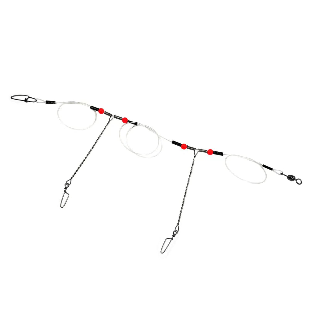 YOTO Hi-Low rig saltwater fishing leaders with double arms and swivels