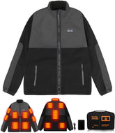 Yottjacky heated jacket front view with 14 heating zones for outdoor warmth