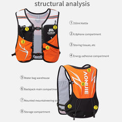 YOUGLE hydration backpack worn by child ensures comfortable, secure fit on runs