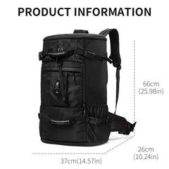 YOUMIAN 60L expandable backpack side pocket design for gear access.